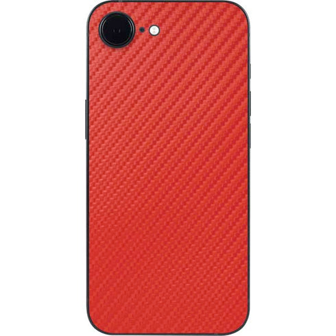 Red Carbon Fiber Specialty Texture Material iPhone 16e Skin